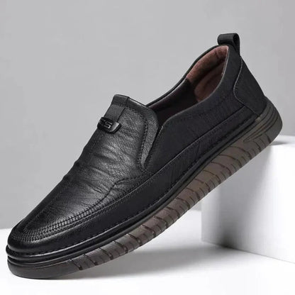 Leather black shoes