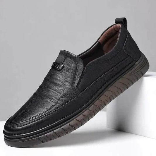 Leather black shoes