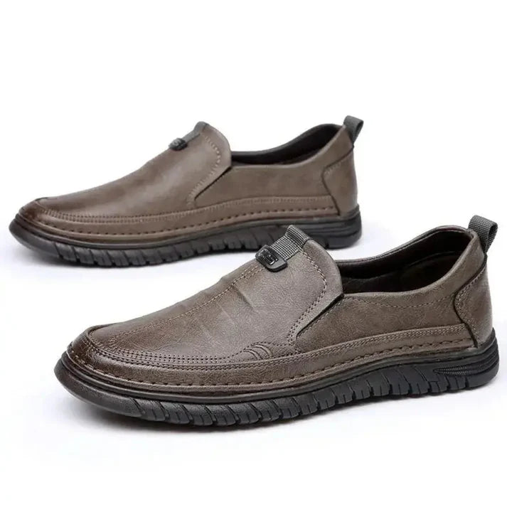 Leather brown shoes
